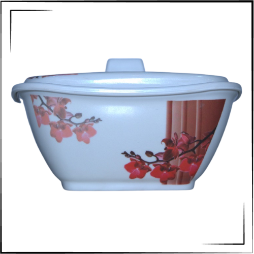 Melamine Oscar Cover Dish (Red Flower)