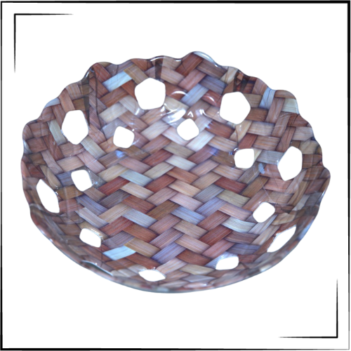 Melamine Fruit Bowl Stripe (With Holes)