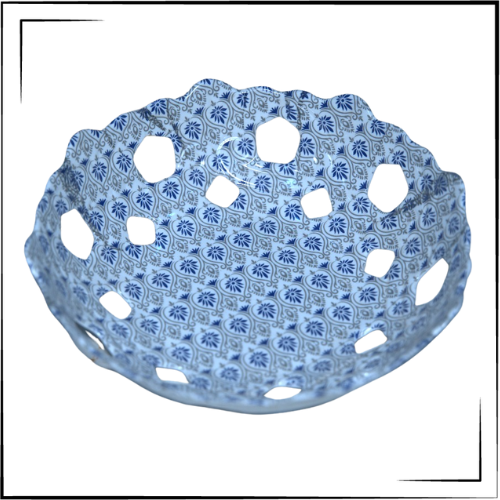 Melamine Fruit Bowl Blue (With Holes)
