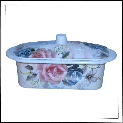 Melamine Laddu Box (Pink Flower)