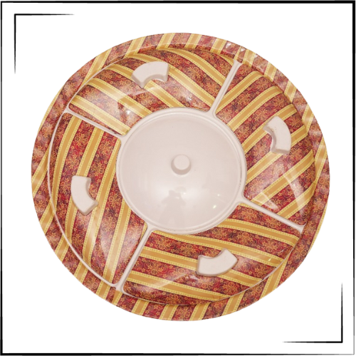 Melamine Maharaja Thal (Stripe)