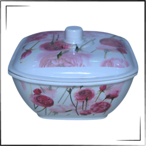 Melamine Oreva Cover Dish (Pink Flower)