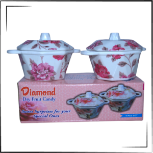 Melamine Diamond Bowl (Set Of 4)