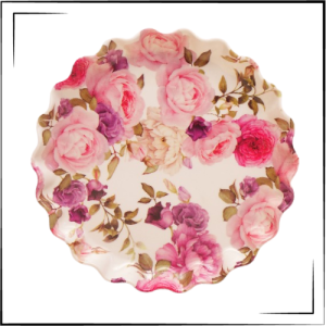 Melamine Fruit Bowl (Pink Flower)