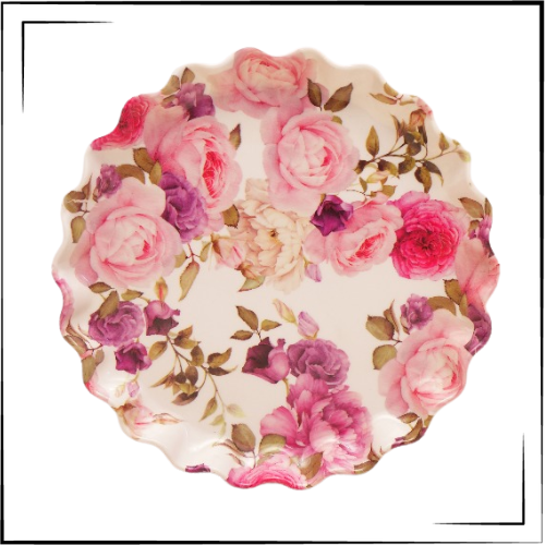 Melamine Fruit Bowl (Pink Flower)