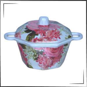 Melamine Diamond Bowl (Pink Flower)