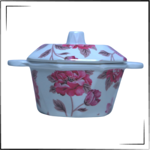 Melamine Diamond Bowl (Red Flower)
