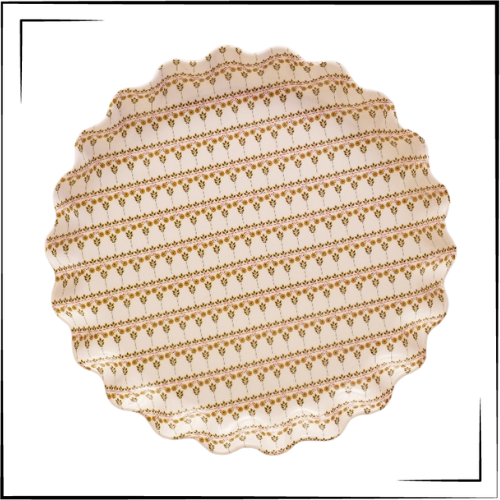 Melamine Fruit Bowl (Gold Stripe)