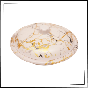 Melamine Regular Cover Dish (Gold & Silver)