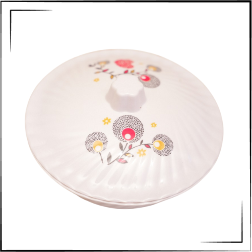 Melamine FM Cover Dish (Dott Flower)