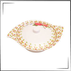 Melamine S Cover Dish Green Leaf Design