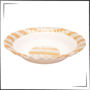 Melamine Soup Plate (Orange Stripe)