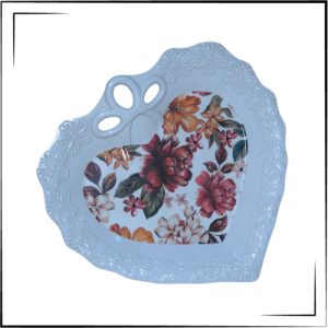 Melamine Plate (Heart Shape) (Rose)