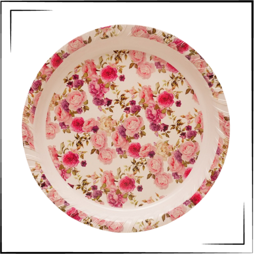 Melamine Mandi Thal (Red Flower)