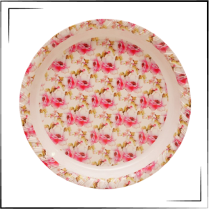 Melamine Mandi Thal (Pink Flower)