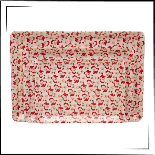 Melamine Tray Rose (Set Of 3)