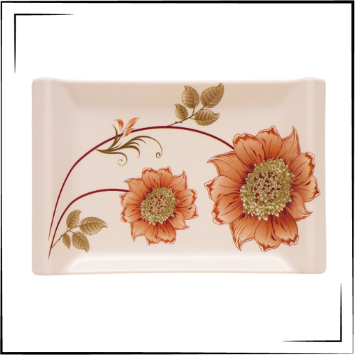 Melamine Tray Orange Flower