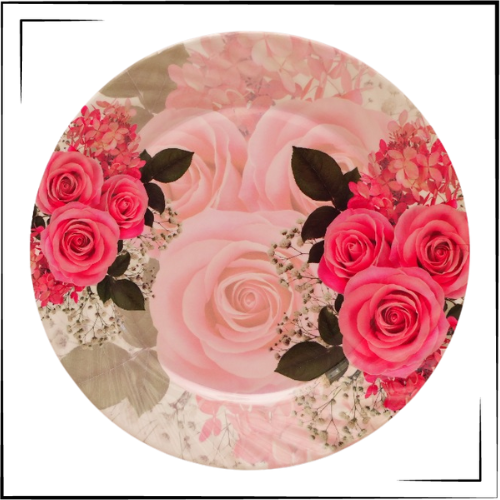 Melamine Plate (Big Rose)