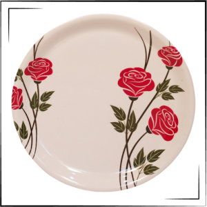 Melamine Plate (Rose)