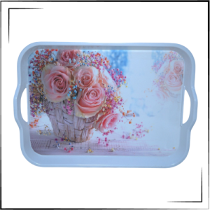 Melamine Tray (Pink Rose)