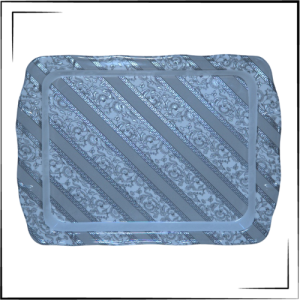 Melamine Tray Grey Stripe