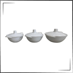 Melamine Kadai Set (Celebration) (White)