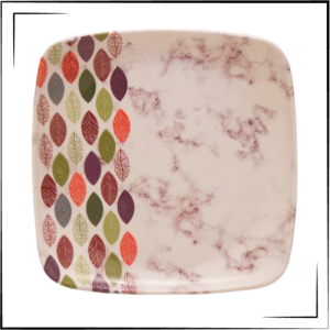 Melamine Square Plate (Multicolour)