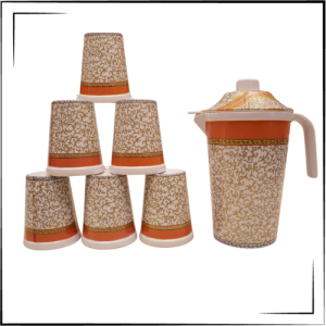 Melamine Jug & Glasses (Orange)