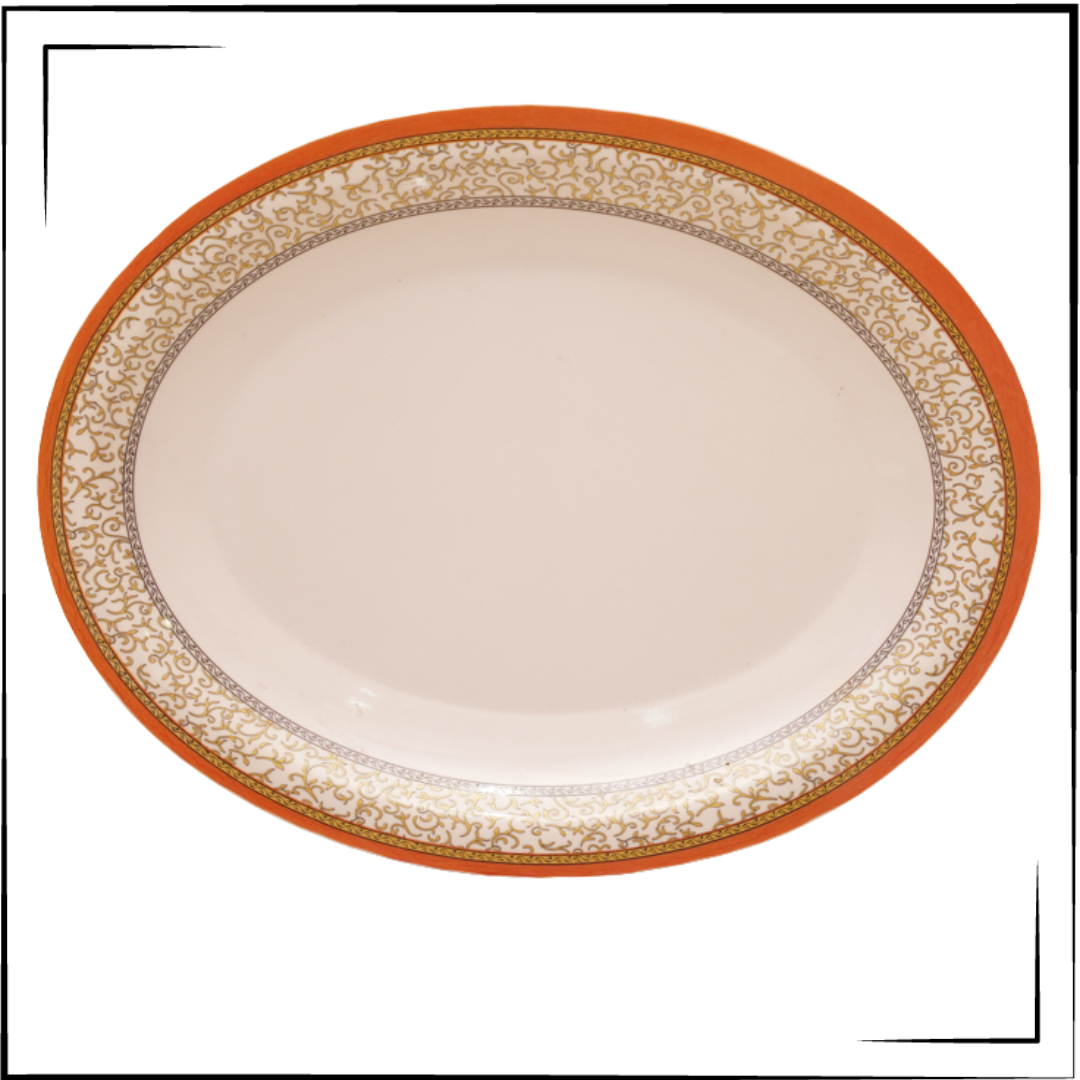 Peshawar Orange Dinner Set 56 Pieces - Image 4