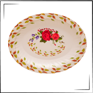 Melamine Rice Dish (Red Flower)