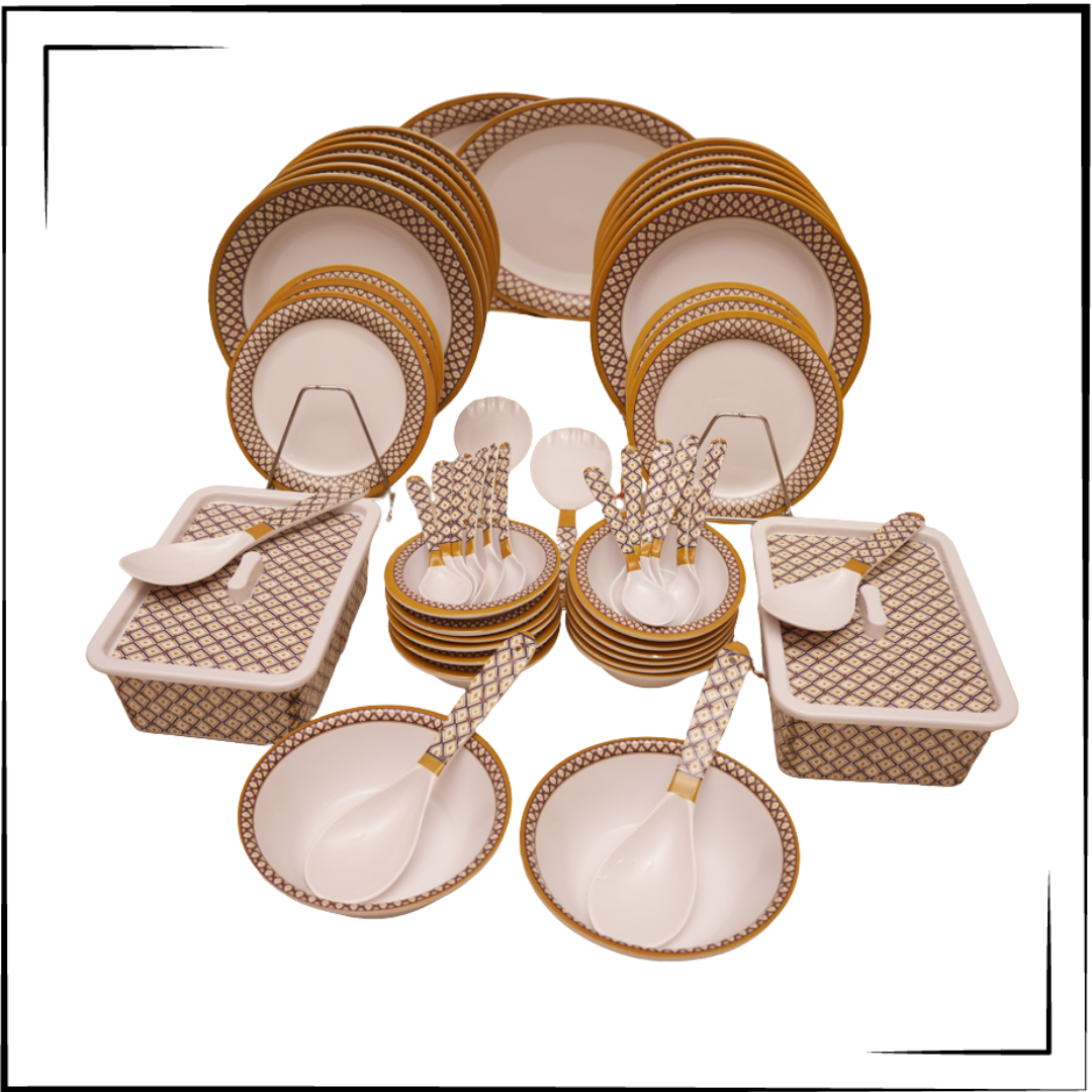 Peshawar Brown Dinner Set 56 Pieces